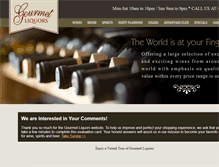 Tablet Screenshot of gourmetliquors.com